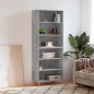 vidaXL Credenza Grigio Sonoma 69,5x32,5x180 cm Legno Multistrato vidaXL Credenza Grigio Sonoma 69,5x32,5x180 cm Legno Multistrato