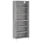 vidaXL Credenza Grigio Sonoma 69,5x32,5x180 cm Legno Multistrato vidaXL Credenza Grigio Sonoma 69,5x32,5x180 cm Legno Multistrato
