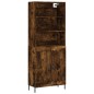 vidaXL Credenza Rovere Fumo 69,5x34x180 cm in Legno Multistrato vidaXL Credenza Rovere Fumo 69,5x34x180 cm in Legno Multistrato