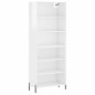 vidaXL Credenza Bianco Lucido 69,5x32,5x180 cm Legno Multistrato vidaXL Credenza Bianco Lucido 69,5x32,5x180 cm Legno Multistrato