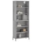vidaXL Credenza Grigio Sonoma 69,5x32,5x180 cm Legno Multistrato