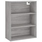 vidaXL Credenza Grigio Sonoma 69,5x32,5x180 cm Legno Multistrato