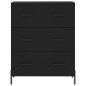vidaXL Credenza Nera 69,5x34x180 cm in Legno Multistrato vidaXL Credenza Nera 69,5x34x180 cm in Legno Multistrato