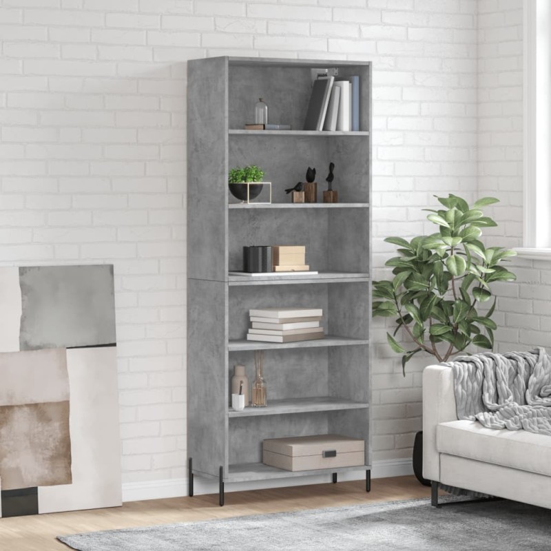 vidaXL Credenza Grigio Sonoma 69,5x32,5x180 cm Legno Multistrato vidaXL Credenza Grigio Sonoma 69,5x32,5x180 cm Legno Multistrato