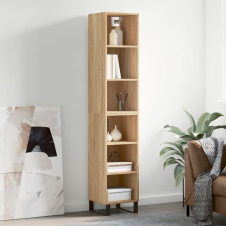 vidaXL Credenza Rovere Sonoma 34,5x32,5x180 cm in Legno Multistrato