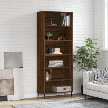 vidaXL Credenza Rovere Marrone 69,5x32,5x180 cm Legno Multistrato