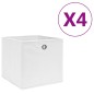 vidaXL Contenitori 4 pz in Tessuto non Tessuto 28x28x28 cm Bianco vidaXL Contenitori 4 pz in Tessuto non Tessuto 28x28x28 cm Bianco