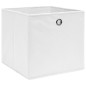 vidaXL Contenitori 4 pz in Tessuto non Tessuto 28x28x28 cm Bianco vidaXL Contenitori 4 pz in Tessuto non Tessuto 28x28x28 cm Bianco