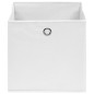 vidaXL Contenitori 4 pz in Tessuto non Tessuto 28x28x28 cm Bianco vidaXL Contenitori 4 pz in Tessuto non Tessuto 28x28x28 cm Bianco