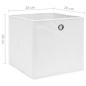 vidaXL Contenitori 4 pz in Tessuto non Tessuto 28x28x28 cm Bianco vidaXL Contenitori 4 pz in Tessuto non Tessuto 28x28x28 cm Bianco
