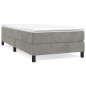 vidaXL Giroletto a Molle Grigio Chiaro 80x200 cm in Velluto