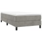 vidaXL Giroletto a Molle Grigio Chiaro 80x200 cm in Velluto