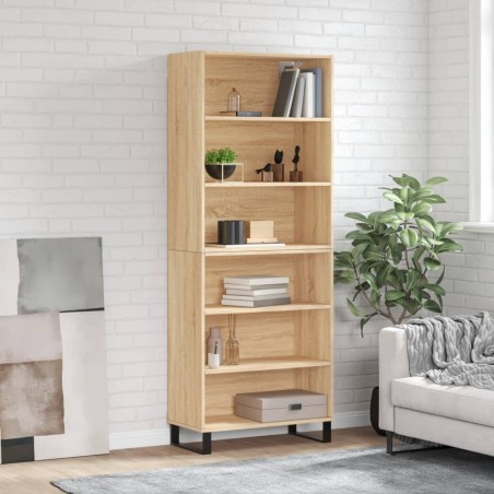 vidaXL Credenza Rovere Sonoma 69,5x32,5x180 cm Legno Multistrato