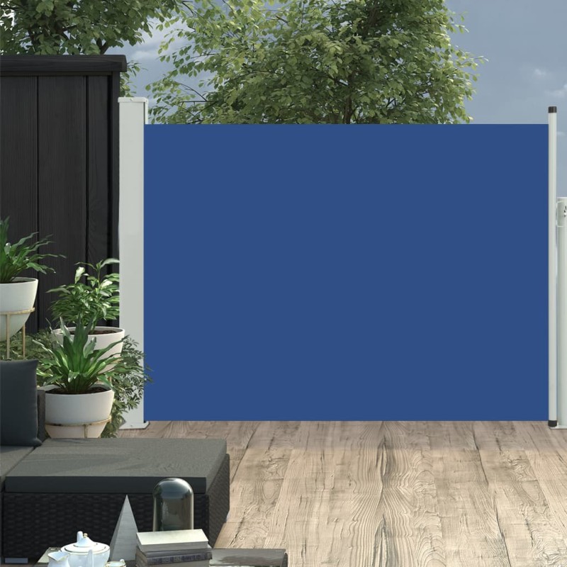 Tenda Laterale Retrattile per Patio 100x500 cm Blu Tenda Laterale Retrattile per Patio 100x500 cm Blu