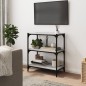 Libreria grigio sonoma 60x33x70,5cm Legno Multistrato e Acciaio Libreria grigio sonoma 60x33x70,5cm Legno Multistrato e Acciaio