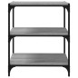 Libreria grigio sonoma 60x33x70,5cm Legno Multistrato e Acciaio Libreria grigio sonoma 60x33x70,5cm Legno Multistrato e Acciaio