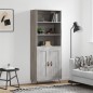 vidaXL Credenza Grigio Sonoma 69,5x34x180 cm in Legno Multistrato vidaXL Credenza Grigio Sonoma 69,5x34x180 cm in Legno Multistrato