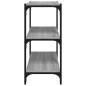 Libreria grigio sonoma 60x33x70,5cm Legno Multistrato e Acciaio Libreria grigio sonoma 60x33x70,5cm Legno Multistrato e Acciaio