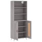 vidaXL Credenza Grigio Sonoma 69,5x34x180 cm in Legno Multistrato vidaXL Credenza Grigio Sonoma 69,5x34x180 cm in Legno Multistrato