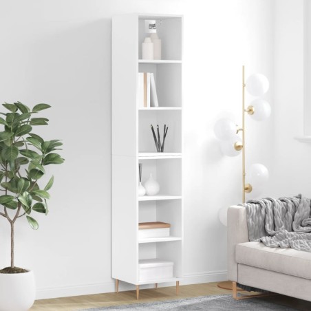 vidaXL Credenza Bianca 34,5x32,5x180 cm in Legno Multistrato