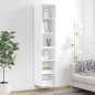 vidaXL Credenza Bianca 34,5x32,5x180 cm in Legno Multistrato vidaXL Credenza Bianca 34,5x32,5x180 cm in Legno Multistrato