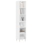 vidaXL Credenza Bianca 34,5x32,5x180 cm in Legno Multistrato vidaXL Credenza Bianca 34,5x32,5x180 cm in Legno Multistrato
