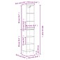 vidaXL Credenza Bianca 34,5x32,5x180 cm in Legno Multistrato vidaXL Credenza Bianca 34,5x32,5x180 cm in Legno Multistrato