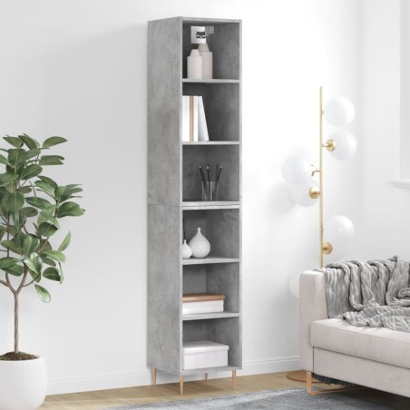 vidaXL Credenza Grigio Cemento 34,5x32,5x180 cm in Legno Multistrato