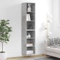vidaXL Credenza Grigio Cemento 34,5x32,5x180 cm in Legno Multistrato vidaXL Credenza Grigio Cemento 34,5x32,5x180 cm in Legno Multistrato