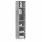 vidaXL Credenza Grigio Cemento 34,5x32,5x180 cm in Legno Multistrato vidaXL Credenza Grigio Cemento 34,5x32,5x180 cm in Legno Multistrato