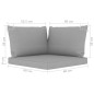 vidaXL Set Salotto Giardino con Cuscini Grigi 6 pz in Pino Impregnato vidaXL Set Salotto Giardino con Cuscini Grigi 6 pz in Pino Impregnato