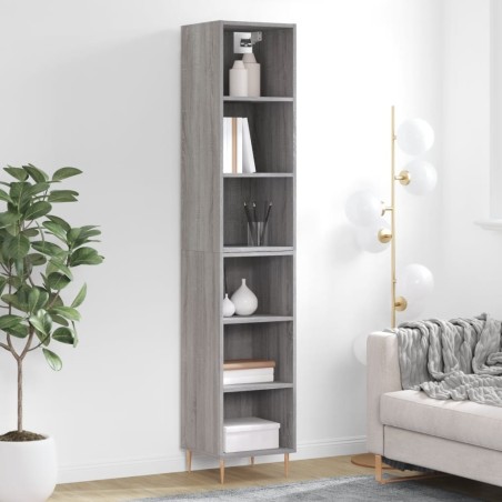 vidaXL Credenza Grigio Sonoma 34,5x32,5x180 cm in Legno Multistrato