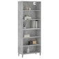 vidaXL Credenza Grigio Sonoma 69,5x32,5x180 cm Legno Multistrato vidaXL Credenza Grigio Sonoma 69,5x32,5x180 cm Legno Multistrato