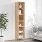 vidaXL Credenza Rovere Sonoma 34,5x32,5x180 cm in Legno Multistrato vidaXL Credenza Rovere Sonoma 34,5x32,5x180 cm in Legno Multistrato