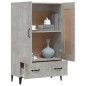 Credenza Grigio Cemento 70x31x115 cm in Legno Multistrato Credenza Grigio Cemento 70x31x115 cm in Legno Multistrato
