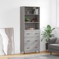 vidaXL Credenza Grigio Sonoma 69,5x34x180 cm in Legno Multistrato vidaXL Credenza Grigio Sonoma 69,5x34x180 cm in Legno Multistrato