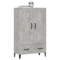 Credenza Grigio Cemento 70x31x115 cm in Legno Multistrato Credenza Grigio Cemento 70x31x115 cm in Legno Multistrato