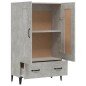 Credenza Grigio Cemento 70x31x115 cm in Legno Multistrato Credenza Grigio Cemento 70x31x115 cm in Legno Multistrato