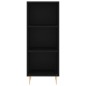 vidaXL Credenza Nera 34,5x32,5x180 cm in Legno Multistrato