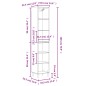 vidaXL Credenza Nera 34,5x32,5x180 cm in Legno Multistrato