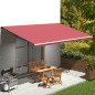 Tessuto di Ricambio per Tenda da Sole Rosso Borgogna 6x3,5 m Tessuto di Ricambio per Tenda da Sole Rosso Borgogna 6x3,5 m