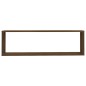 Mensole Parete Cubo 4pz Rovere Marrone 100x15x30cm Multistrato Mensole Parete Cubo 4pz Rovere Marrone 100x15x30cm Multistrato