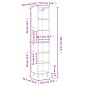 vidaXL Credenza Rovere Marrone 34,5x32,5x180 cm in Legno Multistrato vidaXL Credenza Rovere Marrone 34,5x32,5x180 cm in Legno Multistrato