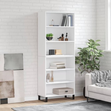 vidaXL Credenza Bianca 69,5x32,5x180 cm Legno Multistrato
