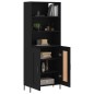 vidaXL Credenza Nera 69,5x34x180 cm in Legno Multistrato vidaXL Credenza Nera 69,5x34x180 cm in Legno Multistrato
