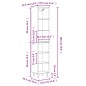 vidaXL Credenza Rovere Sonoma 34,5x32,5x180 cm in Legno Multistrato vidaXL Credenza Rovere Sonoma 34,5x32,5x180 cm in Legno Multistrato