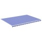Tessuto di Ricambio per Tenda da Sole Blu e Bianco 5x3,5 m Tessuto di Ricambio per Tenda da Sole Blu e Bianco 5x3,5 m