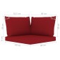 vidaXL Set Salotto Giardino Cuscini Rosso Vino 6 pz in Pino Impregnato vidaXL Set Salotto Giardino Cuscini Rosso Vino 6 pz in Pino Impregnato