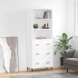 vidaXL Credenza Bianca 69,5x34x180 cm in Legno Multistrato vidaXL Credenza Bianca 69,5x34x180 cm in Legno Multistrato