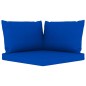 vidaXL Set Salotto da Giardino 9 pz con Cuscini Blu